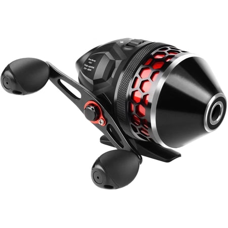 Brutus Spincast Fishing Reel Easy to Use Push Button Casting Design High Speed 4.0:1 Gear Ratio 5 MaxiDur Ball Bearings Reversible Handle for Left/Right Retrieve Includes Monofilament Line.
