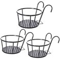 thumbnail image 1 of ORUYROP WAQIAGO Hanging Planters Basket,Hanging Railing Planters Flower Pot Holders,Plant Iron Racks Over The Rail Fence for Patio Balcony Porch(3), 1 of 7