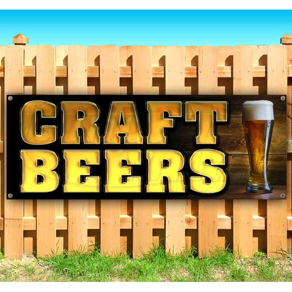 Craft Beers 13 oz Vinyl Banner With Metal Grommets