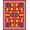 Red, Pattern 1, variant on ODIKA 4' x 6' Machine Washable Non-Slip Area Rug, Folk Art Fir-Tree High Traffic Rug, Red, 747902