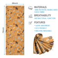 thumbnail image 2 of Brown Mushroom Leaf Orange Pattern Hot Yoga Mat Towel Non Slip for Hot Yoga - Quick-Drying Yoga Mat Cover with 4 Corner Pockets with Travel Bag - Hot Yoga Towel Non Slip 74"x26", 2 of 6