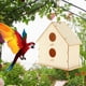 thumbnail image 1 of Casa de pájaros de madera natural Cola estilo 6 para colgar en el exterior, 1 of 8