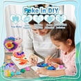 thumbnail image 2 of SkyMagic Poke Poke Art Animals Theme - Mess-Free Fabric Art Craft Kit with Flower Pressing, Creative Gift for Kids Ages 4+, 2 of 7