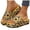 Yellow, variant on Womens Platform Sandals Soft Memory Foam Padded Slip on Slides Butterfly Print Open Toe Mules