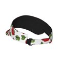 thumbnail image 2 of Sikiie Hand Drawn Strawberry Sun Visor Hat Adjustable Velcro Golf Visor Sports Sunscreen Visor Hat for Outdoor Activities, 2 of 7