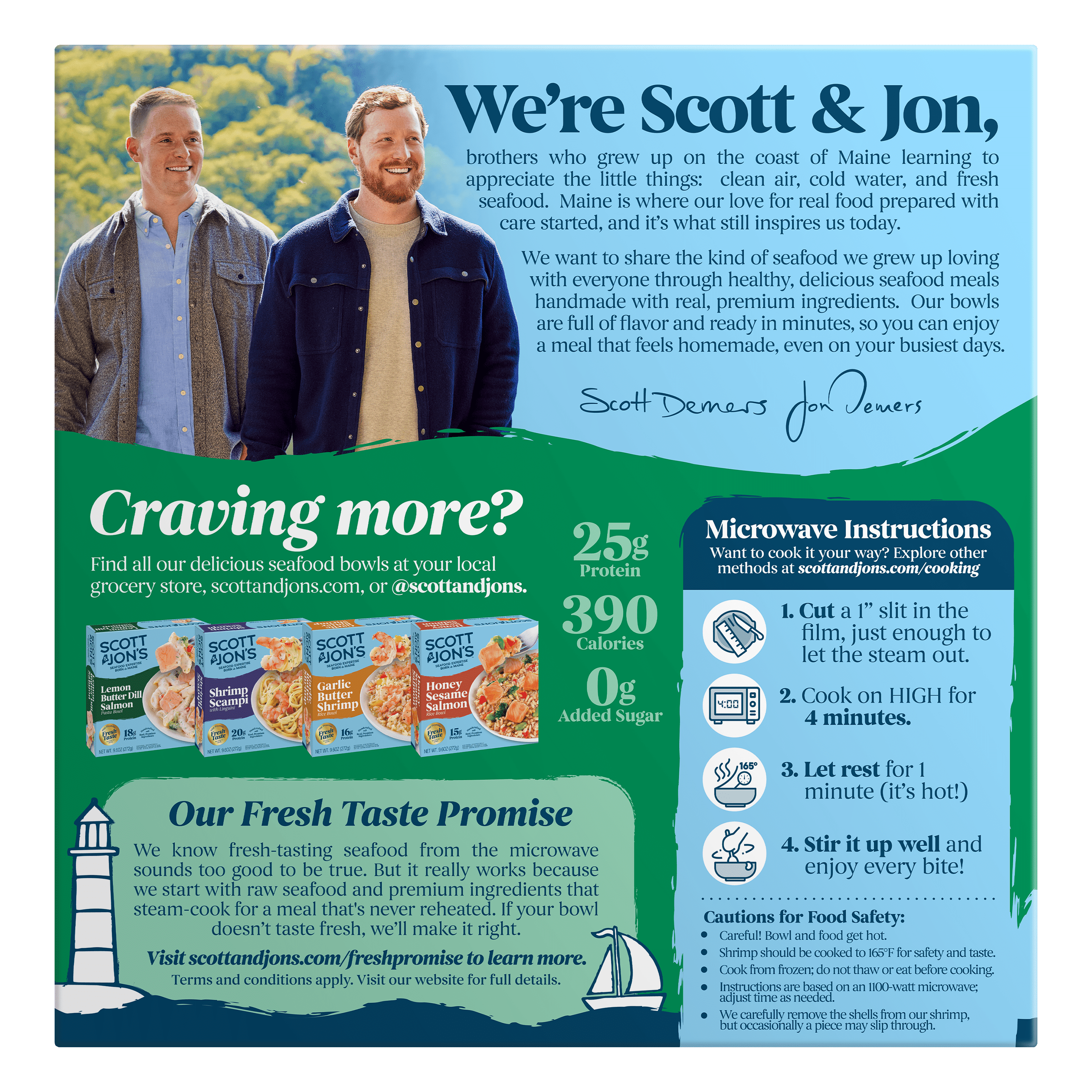 Scott & Jon’s Frozen Meals, Shrimp Alfredo Pasta, Microwave Meals, Frozen Lunch or Dinner for One, 9.6 oz