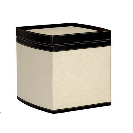 OIA Jute Stackable Storage Box in Dark Brown & Linen