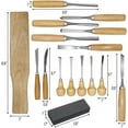 thumbnail image 2 of Wood Carving Tools, 16 PCS Professional Carving Knife Tool Set for Woodworking Premium Wood Handle with Chisel Gouge Whetstones, 2 of 7