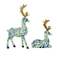 thumbnail image 4 of Baoblaze 2 Pieces Reindeer Statues Animal Sculptures Collection Desktop Table Centerpiece Blue, 4 of 8