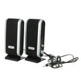 thumbnail image 1 of 2 Pcs USB Power Computer Speakers Stereo 3.5mm with Ear Jack for Desktop PC Laptop Color:black, 1 of 8