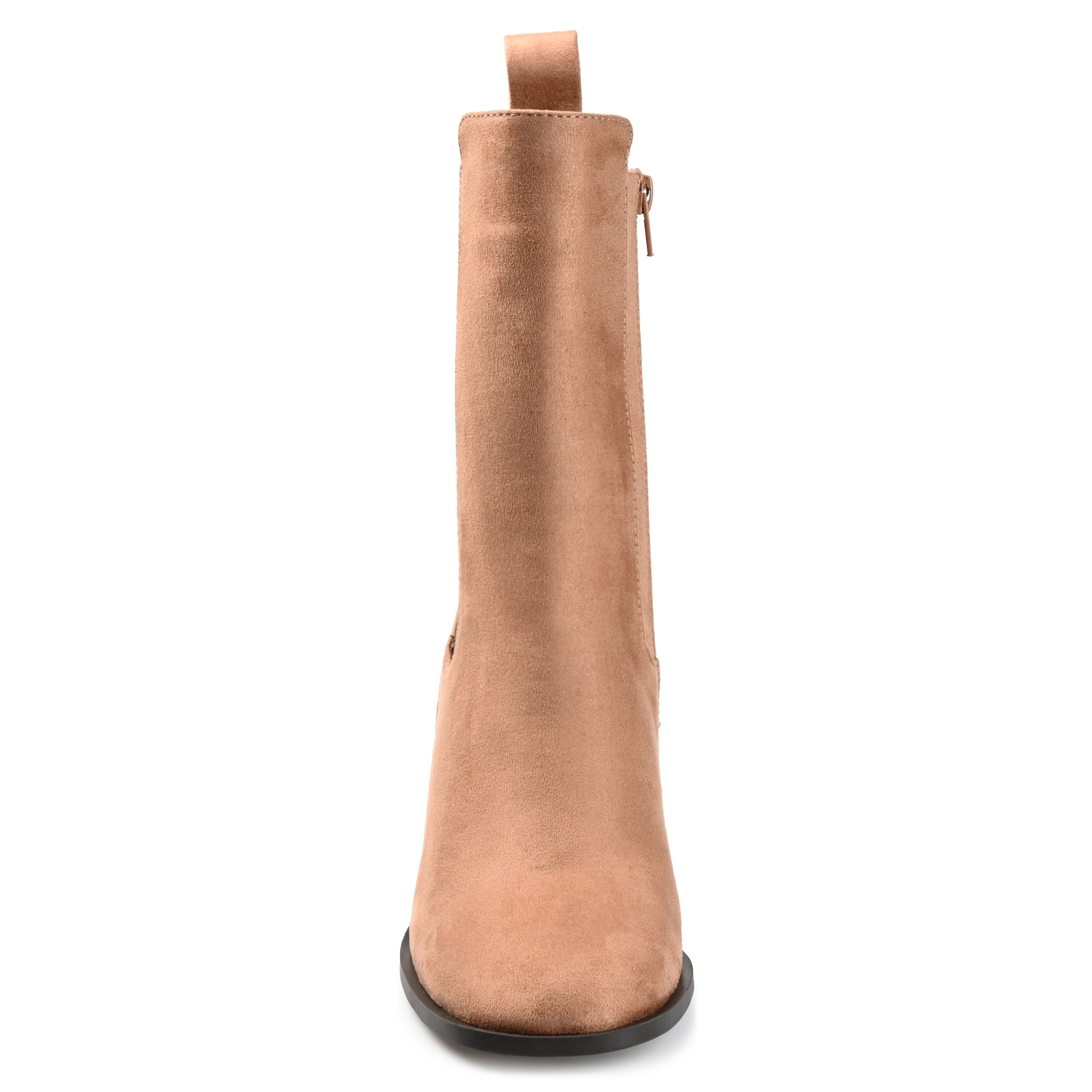 Journee Womens Kaydia Square Toe Stacked High Ankle Booties