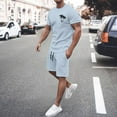 thumbnail image 2 of Playeras De Compresión, Traje De Moda Para Hombre, Camiseta De Manga Corta Con Estampado De Coco De Verano, Pantalones Cortos, Transpirables, Relajantes, Para Vacaciones, Uso Diario, 2 of 7