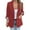 Red, variant on HomeDM Womens Work Office Blazers, Open Front One Button Long Sleeve Lapel Jackets Suit Blazer with Pockets, Black