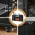 thumbnail image 6 of 59" Fireplace TV Stand with 26.1" Electric Fireplace for TVs Up to 65", LED Light Entertainment Center and Storage, Highlight Cabinet - Black, 6 of 9