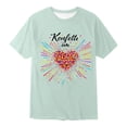 thumbnail image 4 of Kids Graphic Tees Girls Short Sleeve T Shirts Girls Summer Tops Size 10-12 Casual Crewneck Tops Summer Clothes with Prints(Size 3-4 Years,Mint Green), 4 of 4