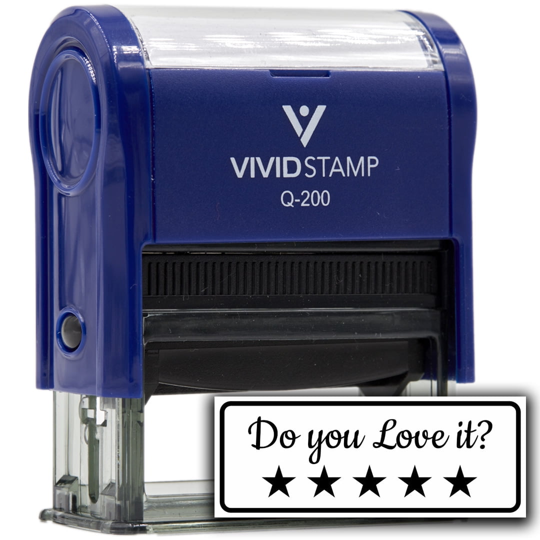 (3 pack) All Quality Do You Love It? Self-Inking Rubber Stamp | Business and Packaging Stamps (Blue Ink) - Q-200