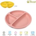 thumbnail image 3 of 3pcs Toddler Plates with Suction, 100% Safe BPA Free Soft Toddler Plates Silicone Divided Plates, Portable Dinner Plates for Kids, Dishwasher, Microwave and Oven Safe, 3 of 8