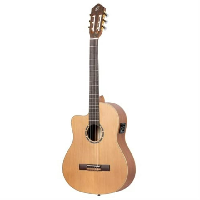 Family Series Pro Left-Handed Solid Top Slim Neck Acoustic-Electric Nylon Classical Guitar with Bag