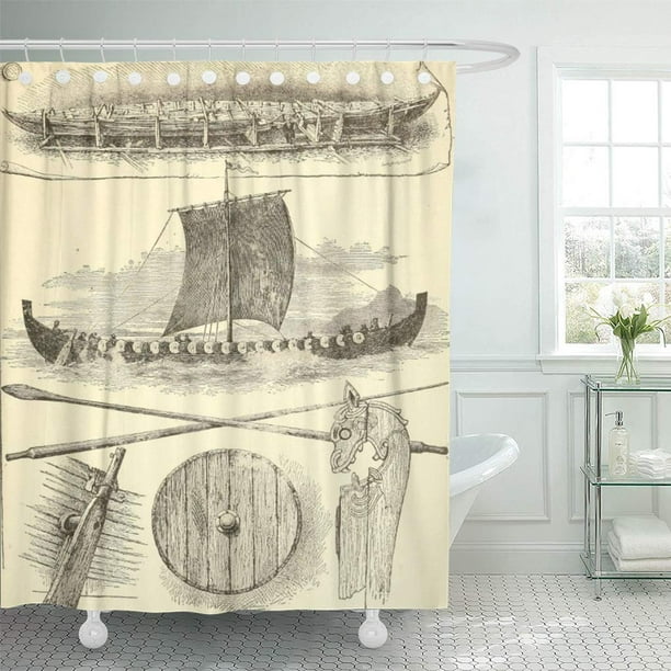 Cynlon History Vintage Vikings And The, History Of Shower Curtains