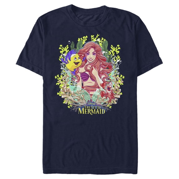 Men's The Little Mermaid Ariel Reimagined Movie Poster Graphic T-Shirt