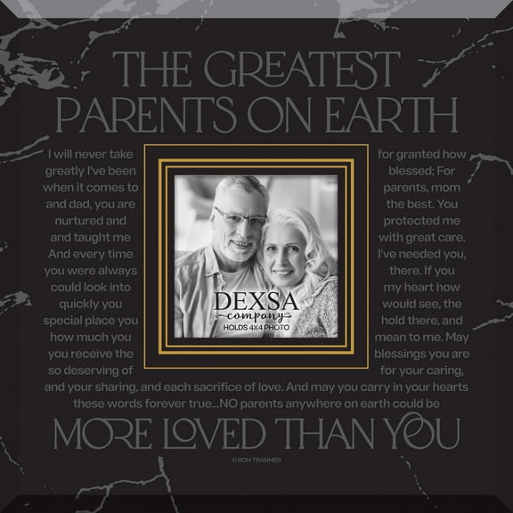 DEXSA The Greatest Parents On Earth Glass Photo Frame - 12" x 12"