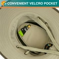 thumbnail image 6 of SUN CUBE Wide Brim Sun Hat For Men Outdoor, Women Sun Protection Safari Hat, Hiking Boonie Hat UV, Fishing Summer Hat for Beach Camping UPF 50+, Olive Green, 6 of 9
