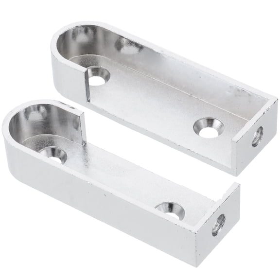 FELTECHELECTR 2-Pack Heavy Duty Alloy Closet Rod Support Brackets for Wardrobe Tube Hangers