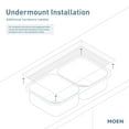 thumbnail image 3 of Moen Gs18155 1800 Series 30" Undermount Single Basin Stainless Steel Kitchen Sink -, 3 of 4