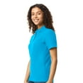 thumbnail image 3 of Gildan Softstyle Women's Pique Short Sleeve Polo Shirt GR648 in Sapphire, 2XL, 3 of 5