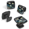 thumbnail image 2 of 4 Pcs Cabinet Handle Drawer Pulls Plants under the Stars Knobs with Screws Square Furniture Office Cabinet Knob Decoration, 2 of 7