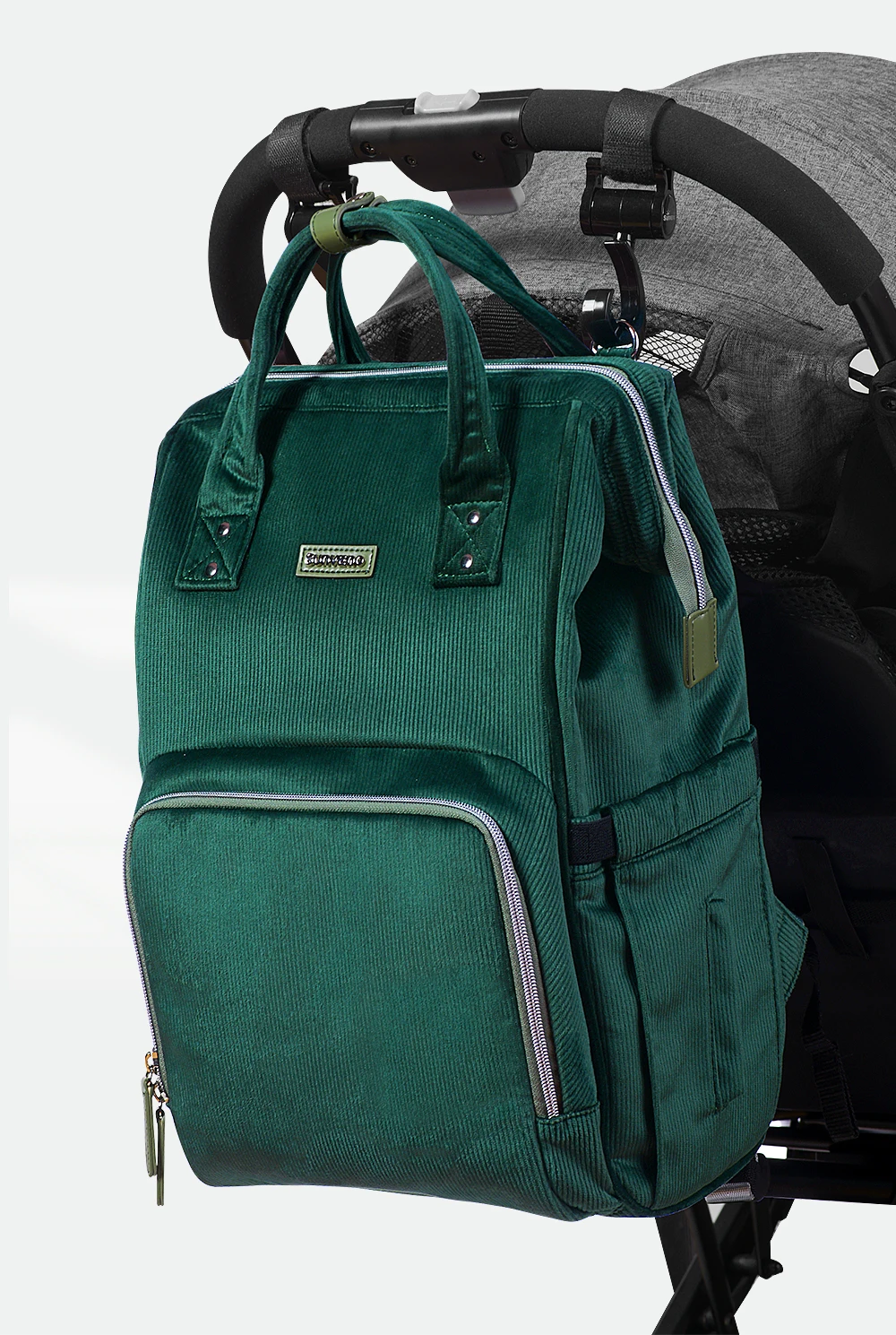 Sunveno Corduroy Diaper Bag with Large Capacity