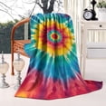 thumbnail image 2 of Colorful Tie Dye Mandala Pattern Blanket,Comfortable Soft Lamb Wool Throw Blanket,All Season,Warm Lightweight Blankets for Sofa Bed Couch Living Room Chair,60"x80", 2 of 4