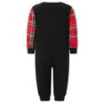 thumbnail image 3 of Hirigin Matching Christmas Pajamas For Family Letter Elk Print Long Sleeve Tops and Plaid Pants Sleepwear, 3 of 9