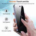 thumbnail image 5 of 2 Pack Privacy Screen Protector Tempered Glass for iPhone 16 - Curved Anti-Spy Anti-Peep 3D Edge Case Friendly, 5 of 6