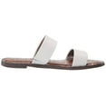 thumbnail image 6 of Sam Edelman Gala Bright White Leather Mule Flat Slip On Two Piece Slide Sandal (Bright White Leather, 8.5), 6 of 8