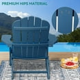 thumbnail image 6 of YITAHOME Folding Adirondack Chair, Heavy Duty Foldable Plastic Outdoor Chairs with Rotatable Cup Holder, Oversized Fold up Fire Pit Chairs for Garden Lawn Yard Patio Deck Pool Porch Beach, 6 of 8