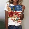 thumbnail image 5 of 250th Independence Day Tops for Women 2026 American Flag Graphic Patriotic Tee Shirts 4th of July Short Sleeves Tunic, 5 of 5