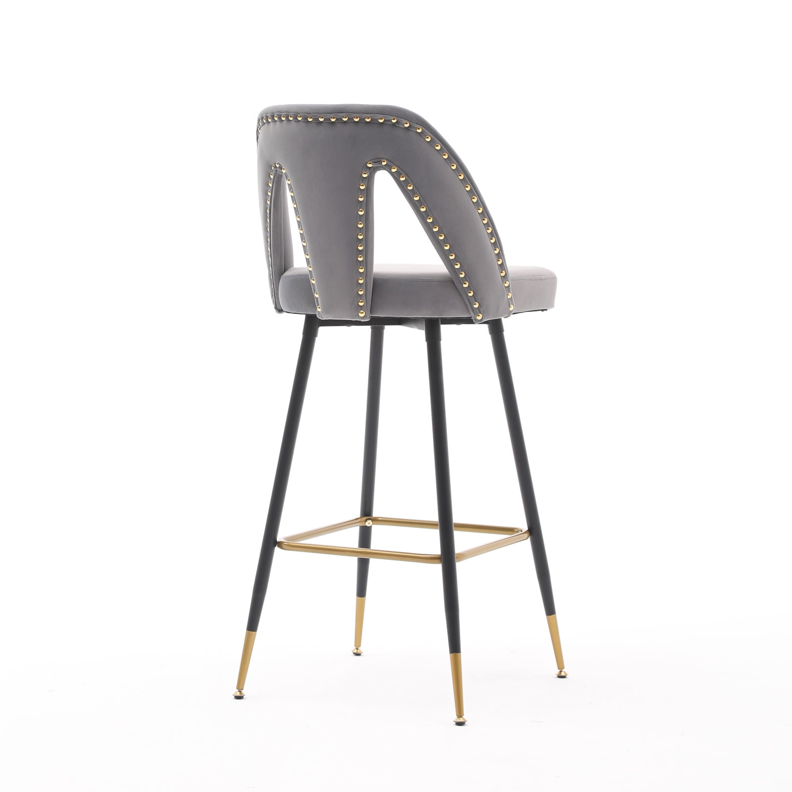 Kadyn 28" Counter Height Stools, Upholstered Bar Stools Set of 2, Velvet Bar Chairs for Living Room, Dinning Room, Kitchen, Gray Kadyn 28" Counter Height Stools, Upholstered Bar Stools Set of 2, Velvet Bar Chairs for Living Room, Dinning Room, Kitchen, Gray