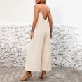 thumbnail image 5 of PBFRDSJ One Piece Jumpsuits for Women Sleeveless Spaghetti Strap Loose Romper Summer Casual Breathable Wide Leg Jumpsuit, 5 of 7