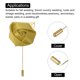 thumbnail image 5 of Ramilletes de Rosa Unique Bargains 12 Pcs con Alfileres para Hombres Ceremonia de Boda Aniversario Cena Formal Dorado, 5 of 5