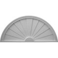 thumbnail image 1 of 36 In. W X 18 In. H X 2 In. P Architectural accent Half Round Sunburst Pediment, 1 of 1