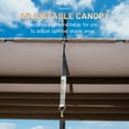 thumbnail image 5 of 11' X 16' Outdoor Retractable Pergola, Weather-Resistant Canopy with Protective Top, Aluminum Pergolas and Gazebos with Sun Shade for Porch Yard Backyard, Dark Gray, 5 of 8