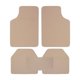 thumbnail image 1 of Paquete de 5 alfombrillas para coche, delanteras y traseras, fáciles de instalar, ligeras, con reposapiés Beige, 1 of 9