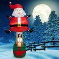 thumbnail image 2 of Costway 8 FT Inflatable Santa Claus & Reindeer Giant Hot Air Balloon with LED Lights, 2 of 9