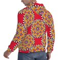 thumbnail image 3 of Hoodies for Men - trendy bright red checkered pattern Long Sleeve Comfrt Men'S Fashion Hoodies & Sweatshirts, Sweatshirts for Men Hoodies Pullover Clothing Clothes with Pouch, 3 of 7