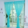 thumbnail image 3 of 39.4*78.7 Inch Sheer Curtains for Living Room 2 Panels Set Rod Pocket Transparent Window Curtains for Bedroom, 3 of 6
