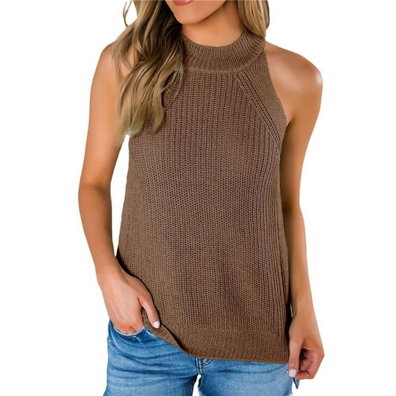Women's Casual Racerback Knit Tank Tops Summer Sweater Vest