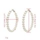 thumbnail image 3 of Big Loop Earrings Round Imitation Pearl Hoop Earrings Elegant Women Jewelry, 3 of 5