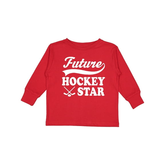 Inktastic Future Hockey Star Childs Sports Boys or Girls Long Sleeve Toddler T-Shirt