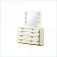 thumbnail image 6 of Bedroom Set Queen 5-Piece Modern Beige Wood with Gold Accents, LED Lights & Storage | Wood | Standard Beds, 6 of 19